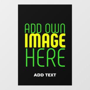 AUTOCOLLANT POUR FENÊTRE MODELE DE TEXTE D'IMAGE NOIRE SIMPLE ET MODIFIABLE