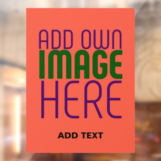 AUTOCOLLANT POUR FENÊTRE MODELE DE TEXTE D'IMAGE ROUGE TOMATE ÉDITABLE MODE (Feuille 2)