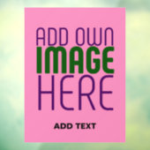 AUTOCOLLANT POUR FENÊTRE MODELE DE TEXTE IMAGE ROSE CHAUD MIGNON ÉDITABLE M (Feuille 3)