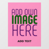 AUTOCOLLANT POUR FENÊTRE MODELE DE TEXTE IMAGE ROSE CHAUD MIGNON ÉDITABLE M (Feuille)