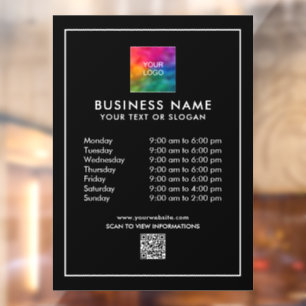 Autocollant Pour Fenêtre Modèle personnalisé de code QR de logo d'entrepris