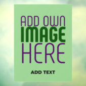 AUTOCOLLANT POUR FENÊTRE MODÈLE TEXTE D'IMAGE VERTE MINT MODERNE (Feuille 3)