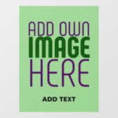 AUTOCOLLANT POUR FENÊTRE MODÈLE TEXTE D'IMAGE VERTE MINT MODERNE (Feuille)