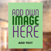 AUTOCOLLANT POUR FENÊTRE MODÈLE TEXTE D'IMAGE VERTE MINT MODERNE (Feuille 2)