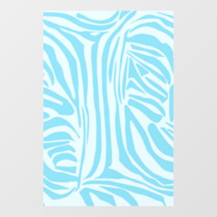 Autocollant Pour Fenêtre Modèle Zèbre Bleu