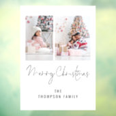 Autocollant Pour Fenêtre Modern 2 Nom photo Script Joyeux Noël (Feuille 3)