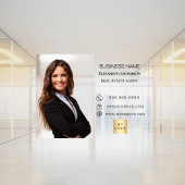 Autocollant Pour Fenêtre Modern Business Photo Contact Information logo