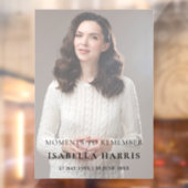 Autocollant Pour Fenêtre Modern Celebration of Life Large Photo Cling (Feuille 2)