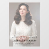 Autocollant Pour Fenêtre Modern Celebration of Life Large Photo Cling (Feuille)