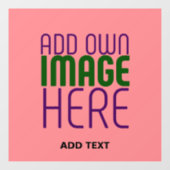 AUTOCOLLANT POUR FENÊTRE MODERN EDITABLE SALMON PINK IMAGE TEXT TEMPLATE (Feuille)