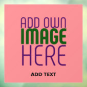 AUTOCOLLANT POUR FENÊTRE MODERN EDITABLE SALMON PINK IMAGE TEXT TEMPLATE (Feuille 3)