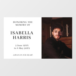 Autocollant Pour Fenêtre Modern Minimalist Celebration of Life Cling