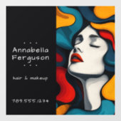 Autocollant Pour Fenêtre Modern Pop Art Retro Colorful Hair Makeup (Feuille)