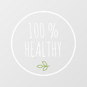 Autocollant Pour Fenêtre Moderne 100 % en santé | Aliments sains | Eco Gree (Feuille)