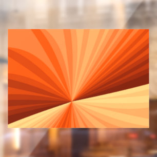 Autocollant Pour Fenêtre Moderne Abstrait Orange Rouge Vanille Graphique Fr