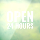 Autocollant Pour Fenêtre Moderne Blanc Ouvert 24 Heures (Feuille 3)