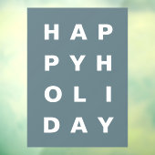 Autocollant Pour Fenêtre Moderne Bleu Joyeux Vacances (Feuille 3)