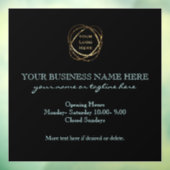 Autocollant Pour Fenêtre Moderne Elegant Aqua Turquoise Custom Business Log (Feuille 3)