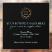 Autocollant Pour Fenêtre Moderne Elegant Aqua Turquoise Custom Business Log (Feuille 2)