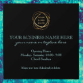 Autocollant Pour Fenêtre Moderne Elegant Aqua Turquoise Custom Business Log