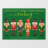 Autocollant Pour Fenêtre Moderne Fun Green Nutcracker Business Window Deck (Feuille)