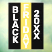 AUTOCOLLANT POUR FENÊTRE MODERNE NOIR VENDREDI AFFAIRES LOGO AFFICHAGE 20XX (Feuille 3)