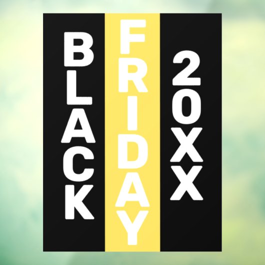 AUTOCOLLANT POUR FENÊTRE MODERNE NOIR VENDREDI AFFAIRES LOGO AFFICHAGE 20XX (Feuille 3)