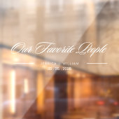 Autocollant Pour Fenêtre Moderne Nos gens préférés Mariage miroir Decal (Feuille 2)