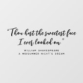 Autocollant Pour Fenêtre Moderne Propre Élégant Script Citation Miroir (Feuille)