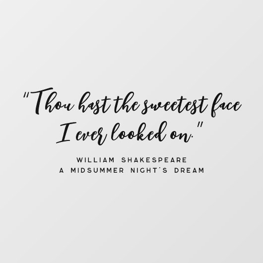 Autocollant Pour Fenêtre Moderne Propre Élégant Script Citation Miroir (Feuille)