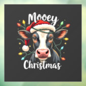 Autocollant Pour Fenêtre Moey Noël Funny Xmas Vache Amateurs de bétail (Feuille 3)
