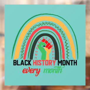 Autocollant Pour Fenêtre Mois de l'histoire des Noirs Tous les mois Patriot
