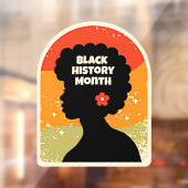 Autocollant Pour Fenêtre Mois de l'Histoire Noire Rétro Femme Africaine (Feuille 2)