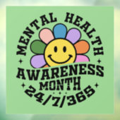 Autocollant Pour Fenêtre Mois de sensibilisation à la santé mentale (Feuille 3)