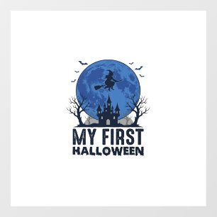 Autocollant Pour Fenêtre Mon premier Halloween Gravure Vintage Enfants Desi