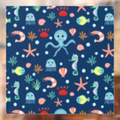 Autocollant Pour Fenêtre Monde marin (Feuille 2)