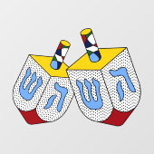 Autocollant Pour Fenêtre Mondrian Polka Dot Dreidels (Feuille)