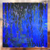 Autocollant Pour Fenêtre Monet Lys d'eau et Branches de saules de pleurs (Feuille 2)