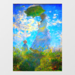 Autocollant Pour Fenêtre Monet Woman avec un parasol<br><div class="desc">Cling de fenêtre avec Camille,  épouse de Claude Monet,  tenant un parasol,  et leur fils Jean,  se promener dans un champ vert vif soufflé par le vent pendant une journée d’été. Un grand cadeau Monet pour les amateurs d'impressionnisme et d'art français.</div>