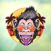 Autocollant Pour Fenêtre Monkey de plage (Feuille 3)