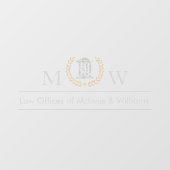 Autocollant Pour Fenêtre Monogramed Courthouse (Feuille)