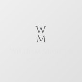 Autocollant Pour Fenêtre Monogramme à contraste (Feuille)