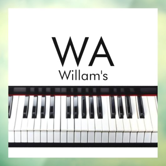 Autocollant Pour Fenêtre Monogramme ajouter le nom de la lettre initiale te (Feuille 3)