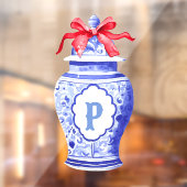 Autocollant Pour Fenêtre Monogramme de la Chinoiserie Ginger Jar (Feuille 2)