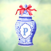 Autocollant Pour Fenêtre Monogramme de la Chinoiserie Ginger Jar (Feuille 3)