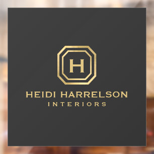 Autocollant Pour Fenêtre Monogramme du logo de la boîte à Glam