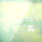 Autocollant Pour Fenêtre Monogramme élégant d'entreprise Code QR Numéro de (Feuille 3)