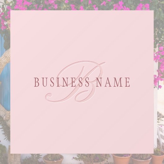 Autocollant Pour Fenêtre Monogramme élégant | Or Rose