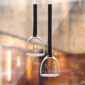 Autocollant Pour Fenêtre Monogramme Fer à rupe Paire Equestriant Élégant (Feuille 2)