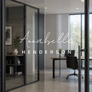 Autocollant Pour Fenêtre Monogramme Mini-plaque moderne design